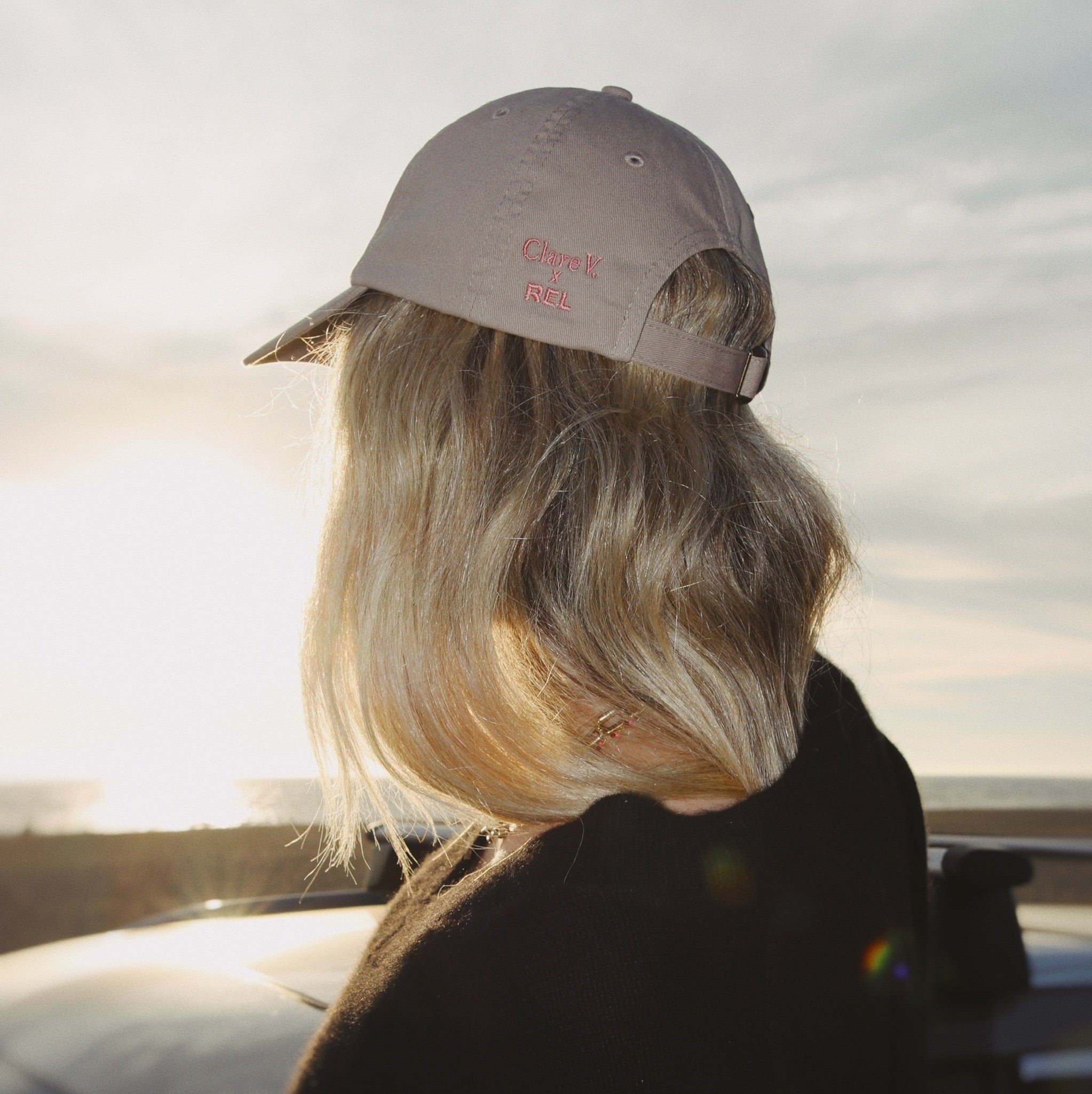 REL beauty Frick Oui Hat side view at sunset